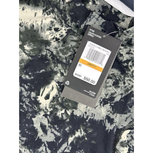 UNDER ARMOUR Cropped Top Women's Size S Meridian Print Running Shirt Gym Workout - Picture 6 of 11